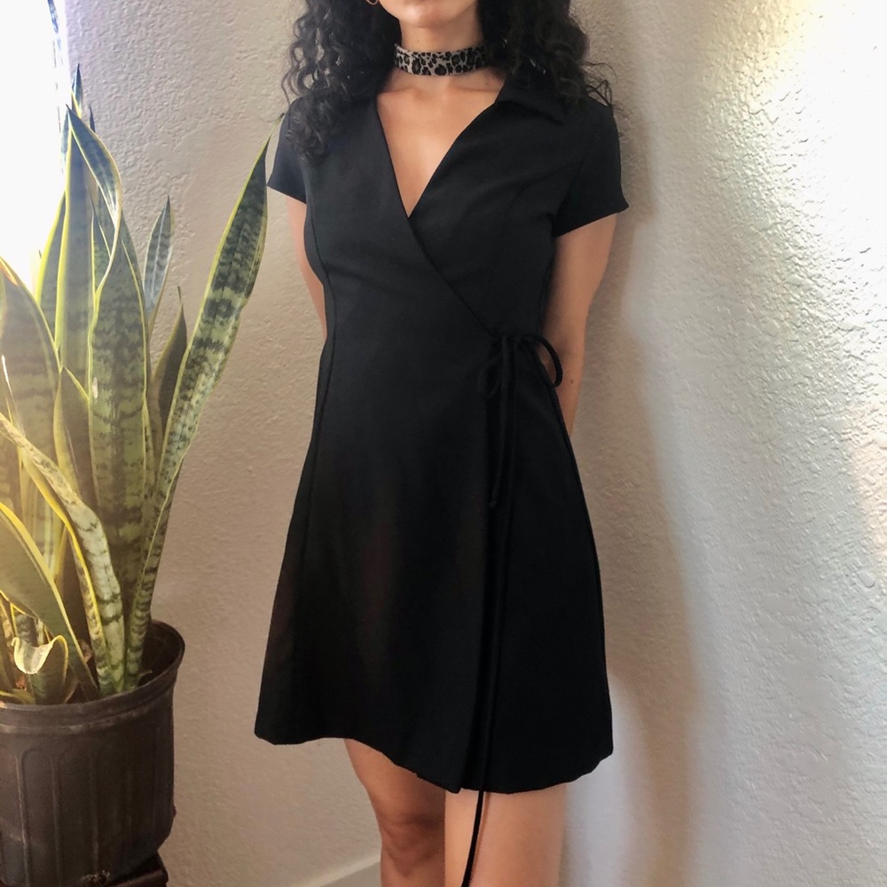 R-Wear Rampage Black Wrap Dress Size 3